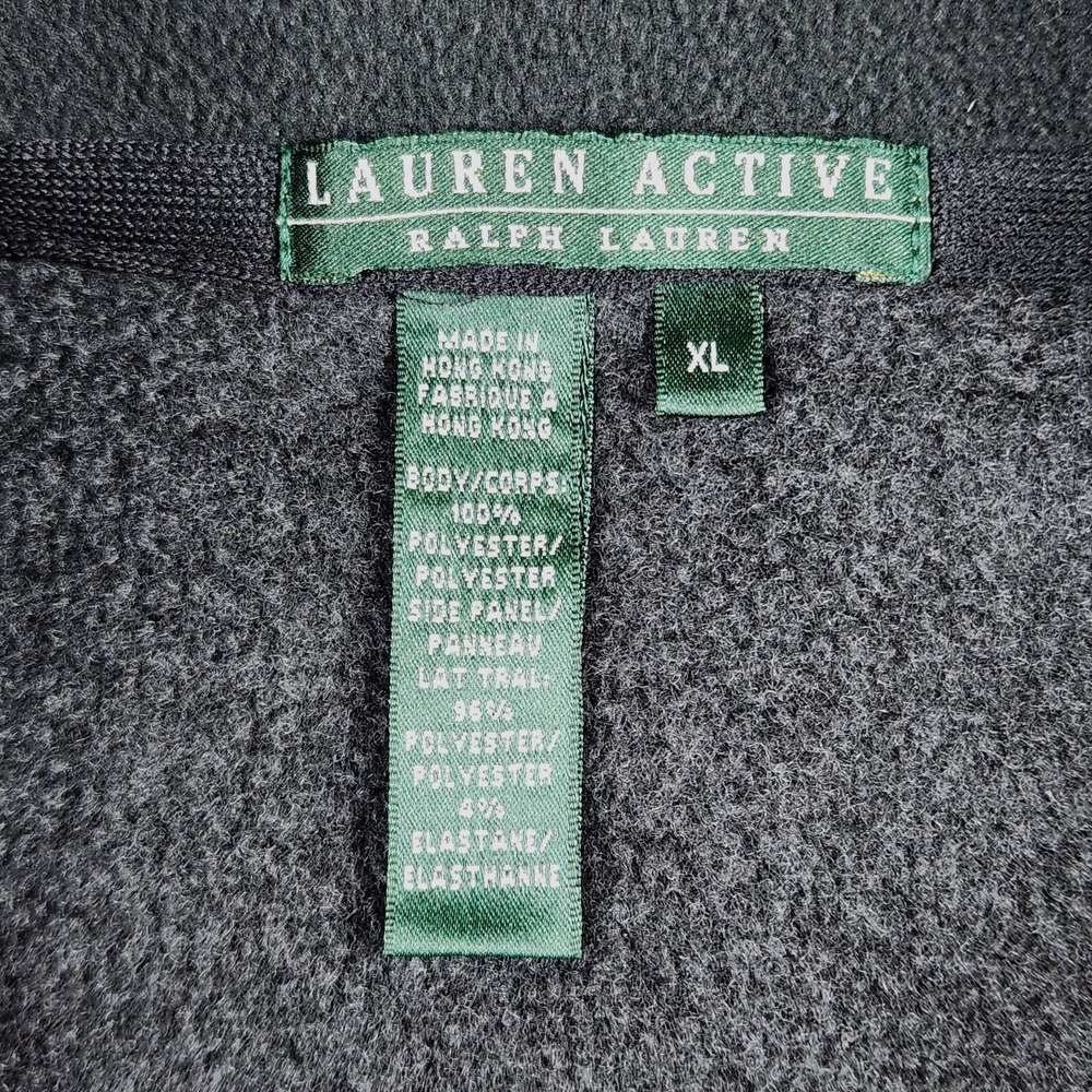 Lauren Active Ralph Lauren Vest Womens XL Gray Fleece Full Zip Stretch Pockets - Picture 10 of 14